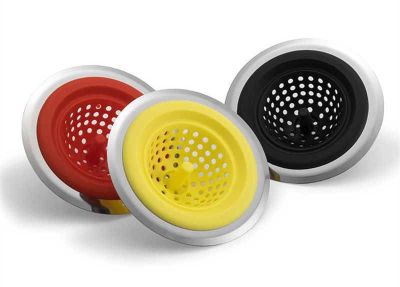 Colorful silicone kitchen sink strainer