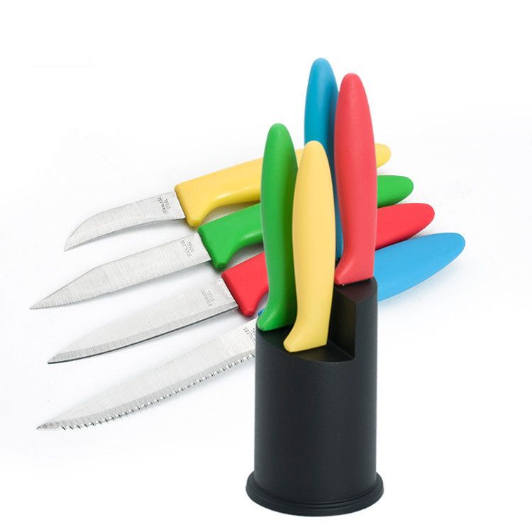 Premium colorful knife 4pcs set with stand