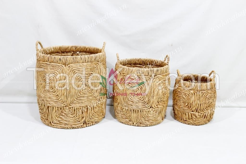 New design water hyacinth storage basket-SD20115A-3NA