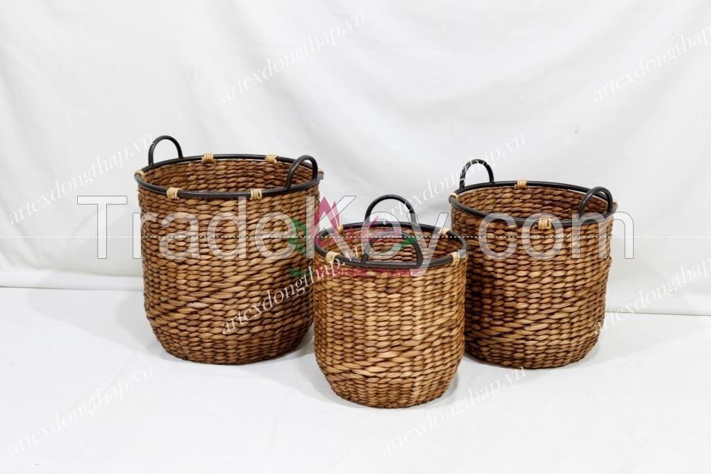 Hot item water hyacinth basket - SD10542A-3BR