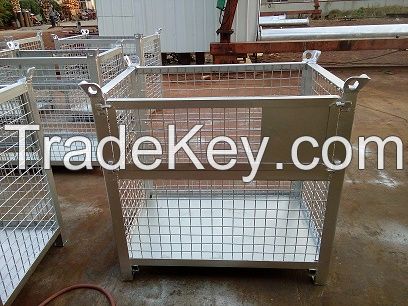 Stackable Steel Wire Mesh Storage Cage for Warehouse/Construction Site (SC-002)