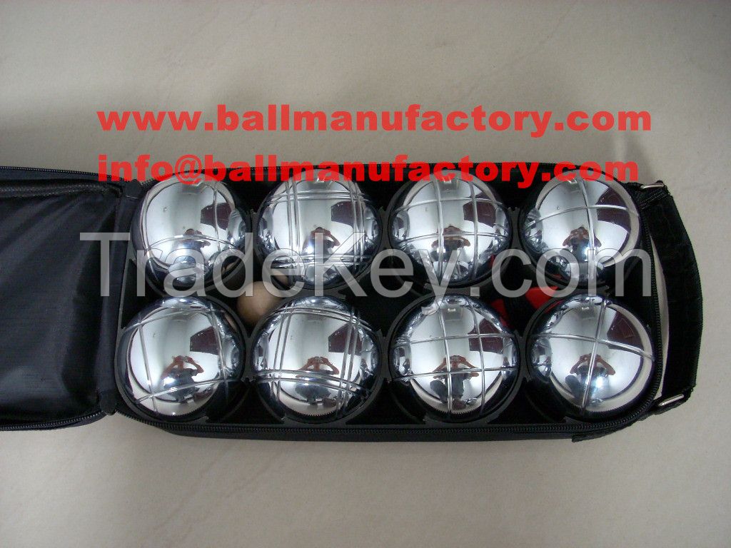 China factory supply 8 ball metal boules set garden ball for outdoor game