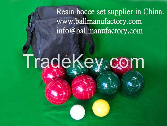 supply 8 ball England lawn bowl garden ball resin bocce set