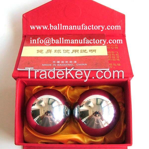 sell 55mm solid Chinese baoding ball or Chiming stress steel baoding ball