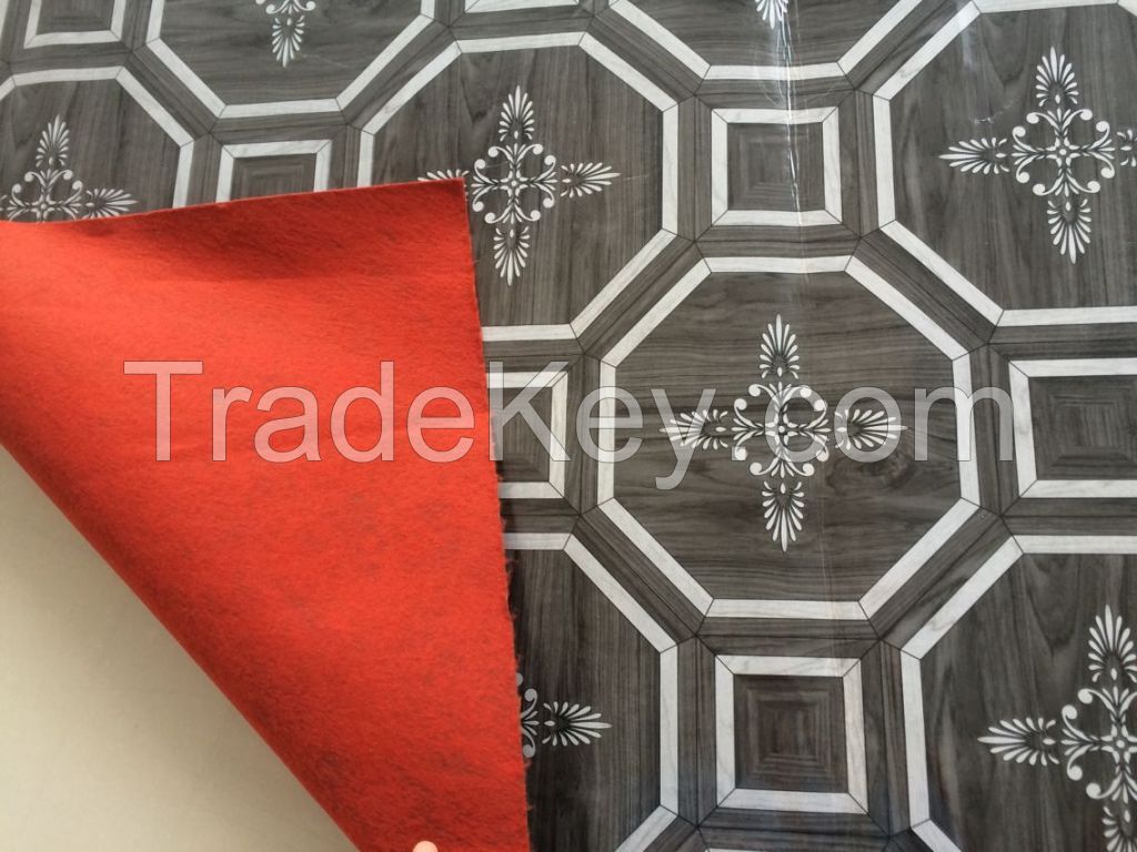 70g red Felt back PVC linoleum flooring rolls