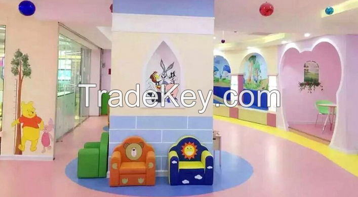 China supplier pvc colorful vinyl foam flooring roll for Children