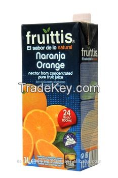 FRUITTIS orange fruit Juice nectar carton 12x1l