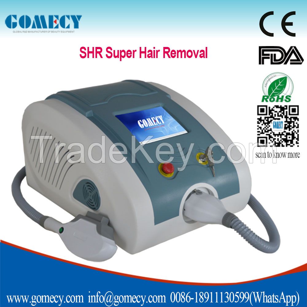 Single handle painless IPL SHR hair removal skin rejuvenation machine