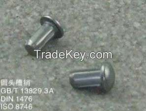 Grooved pins with round head DIN 1476 ISO8746