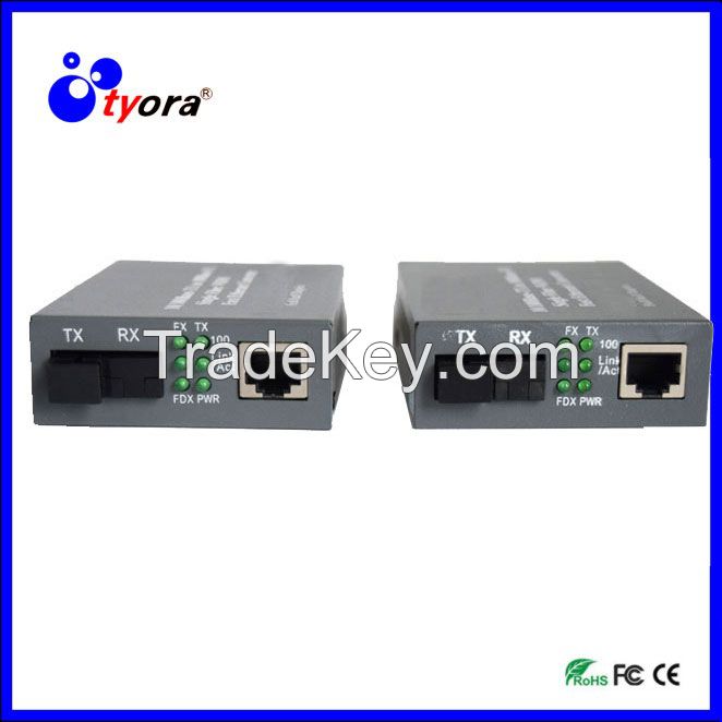 1 Pair  10/100/1000Mbps Media Converter   single mode single  fiber   sc port