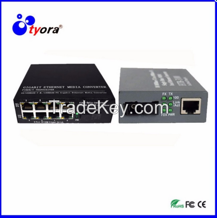 1 Pair 10/100Mbps Fiber Optic Single Mode dual  Fiber Media Converter