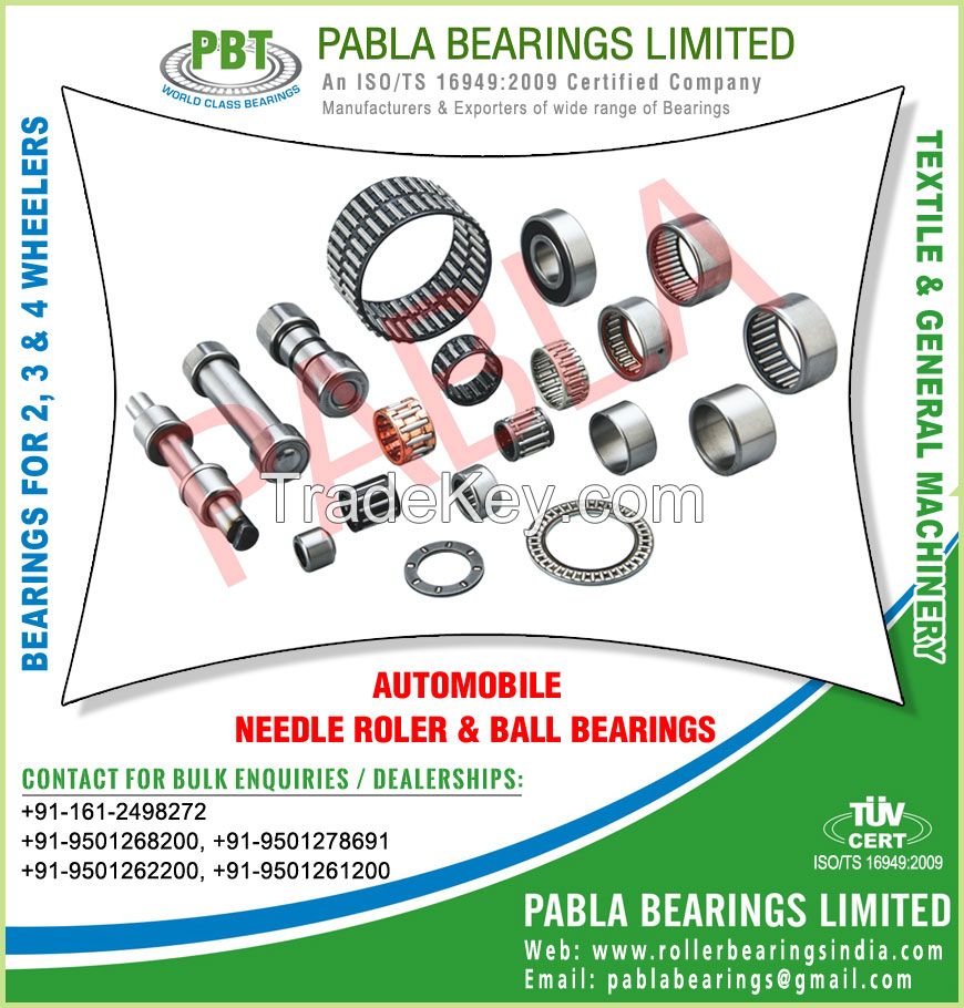 automobile needle roller ball bearings manufacturers in India