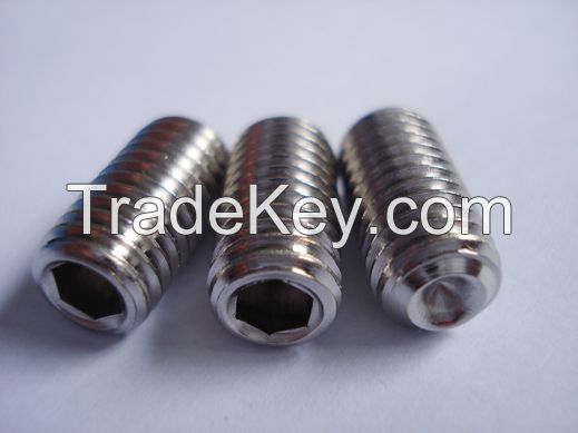 Titanium hexagon socket set screws