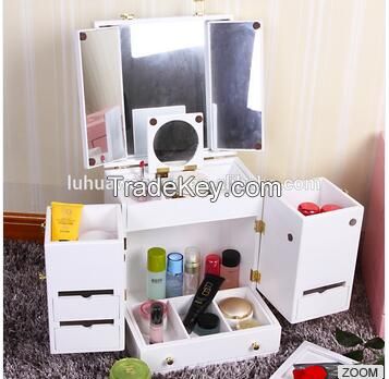 expandable portable vanity case in makeup in good lasting material