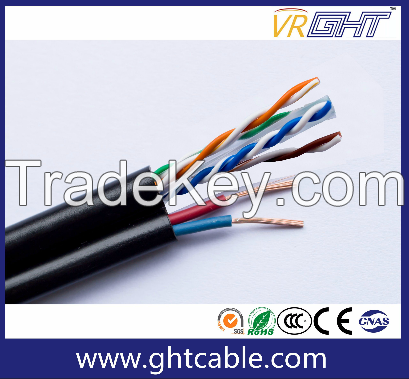 Network Cable/LAN Cable UTP Cat6e Cable with Two Power Cable