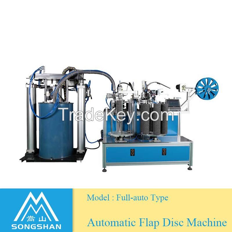 Full automatic flap disc making machine