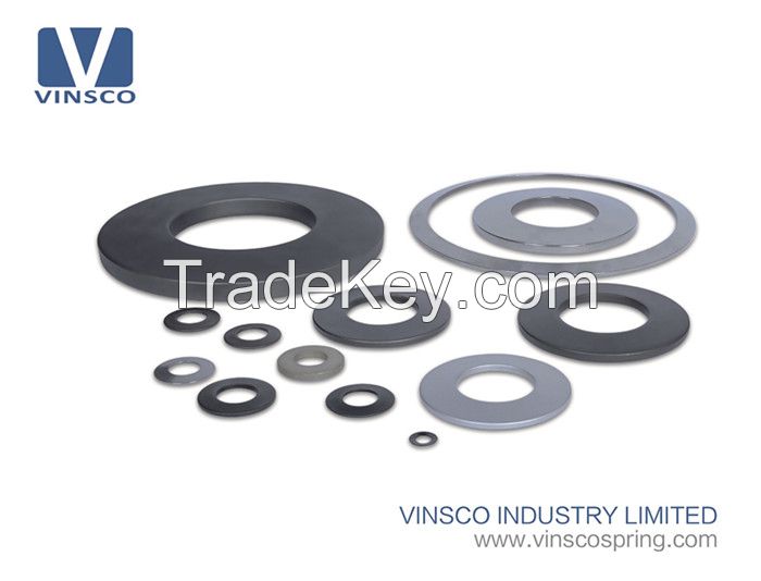 Disc spring washer of steel/stainless steel