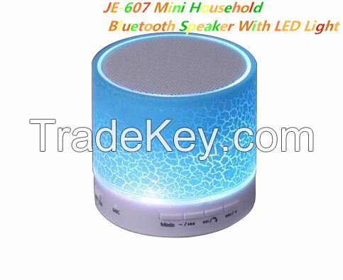 Mini protable stereo bluetooth speaker with LED light