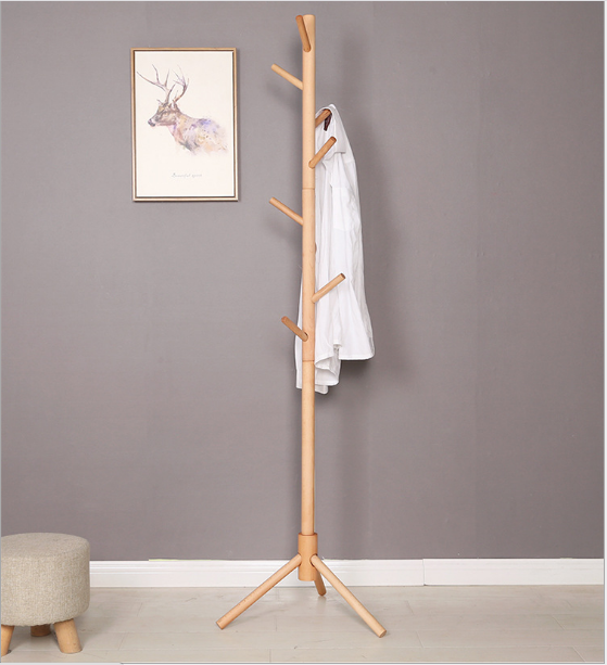 hot sale factory price Home Furniture Entryway Solid Wood Clothes Tree Hanger Stand Coat Rack Parts Free Standing Hat Hanger Hat Tree