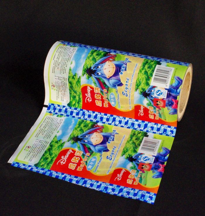 Wafer, sandwich biscuits, puffed crackers automatic packaging film