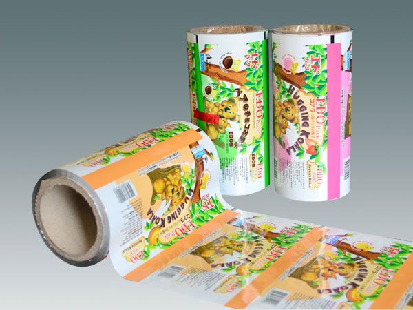 Chocolate filling biscuits, cream filling cookies automatic packaging film