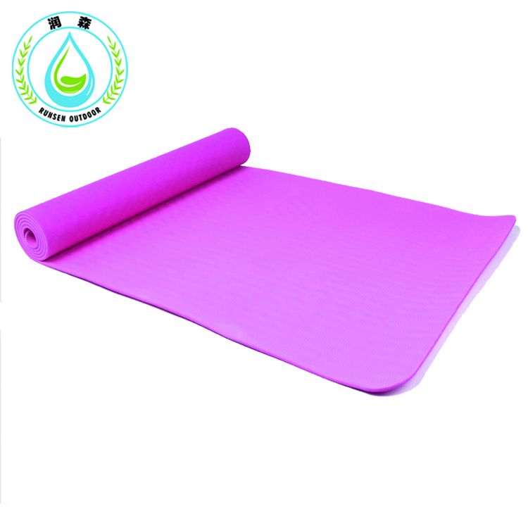 RUNSEN TPE Non-slip Yoga Mats For Fitness  Mat  Gym Exercise Sport Mats Pads with Yoga mat
