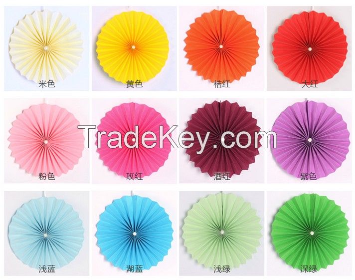 color fashion paper fan flowers decoration