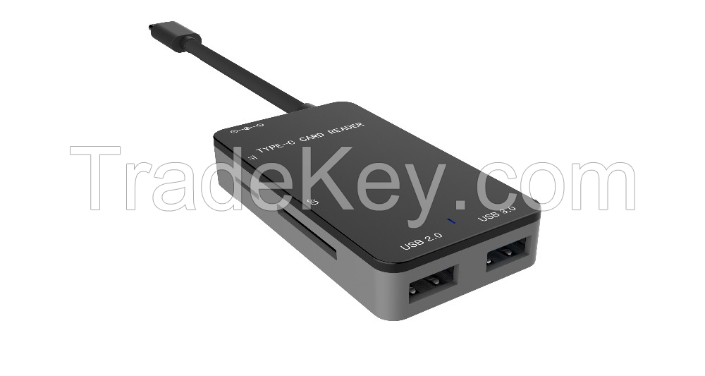usb 3.0 type-c PD Card reader all in one USB type-c card reader with type-c hub headphone jack USB-C card reader