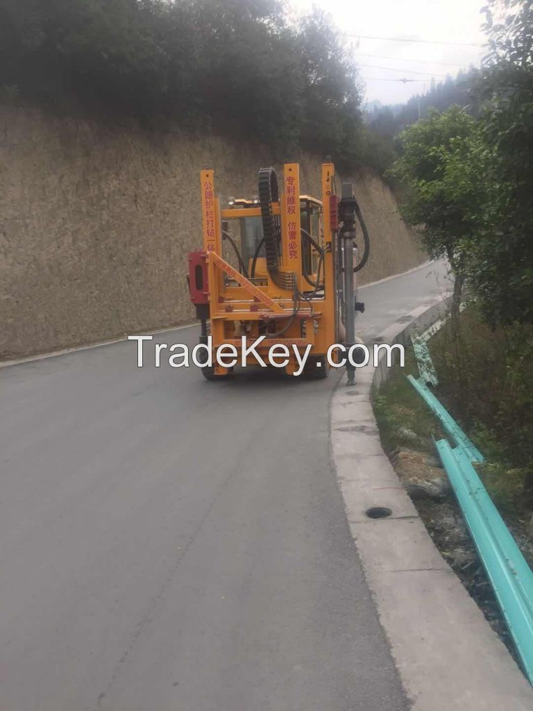 Highway Guardrail Pile Driver
