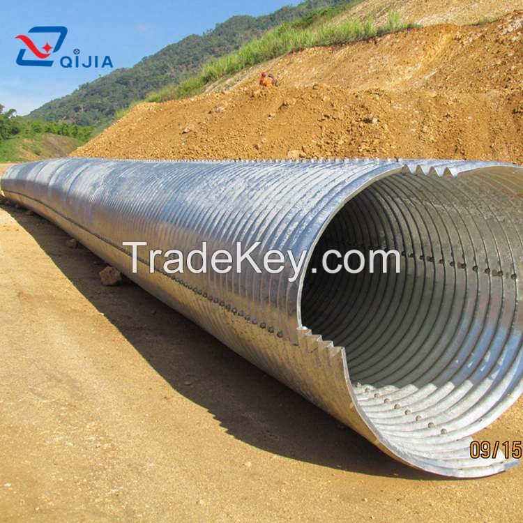 10 years factory offer assembly corrugated galvanized steel structure pipe for road culverts