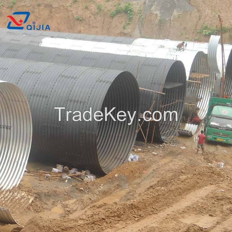 10 years factory offer assembly galvanized corrugated metal pipe for highway culvert