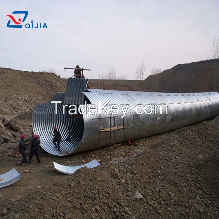 10 years factory offer galvanized corrugated steel pipe culvert