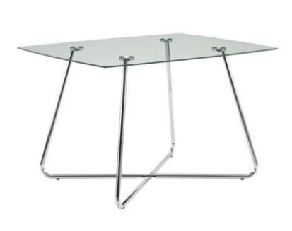 Dining Table Chrome With 8Mm Tempered Glass