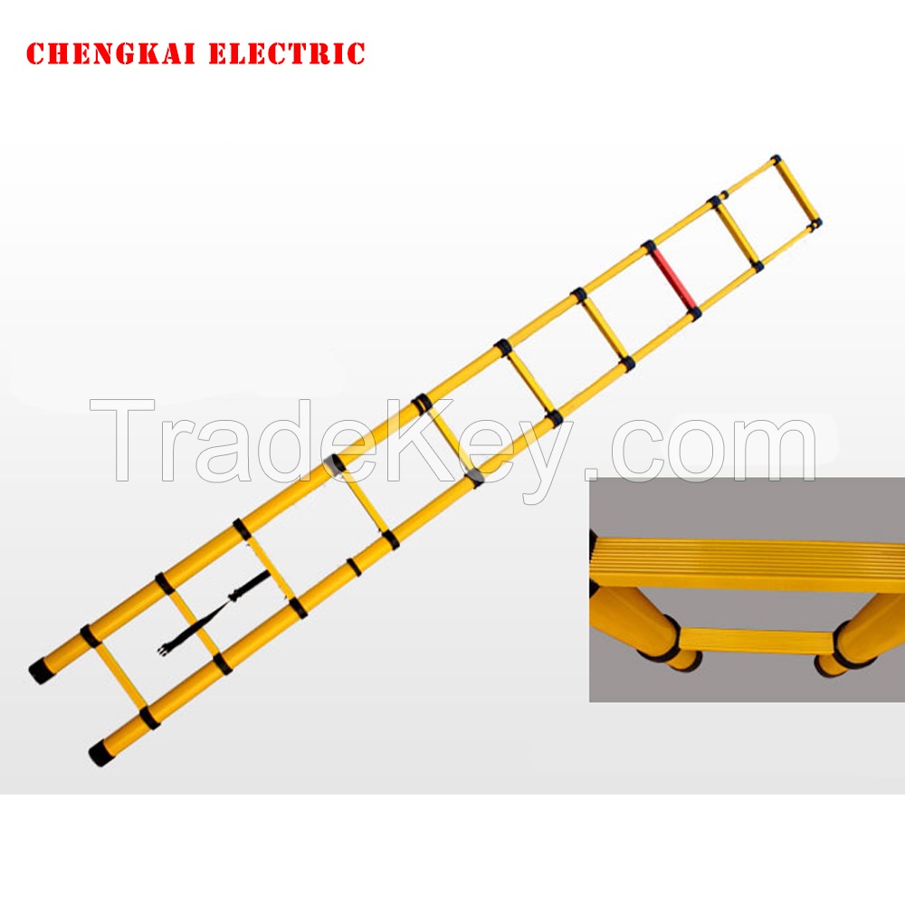 Telescopic High strength insulated fiberglass ladder