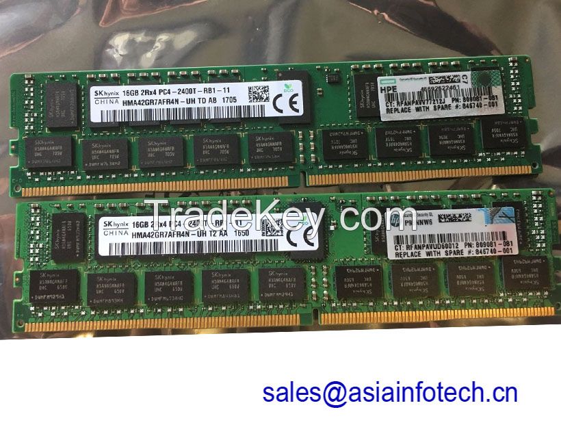 HPE 836220-B21 809081-081 HPE 16GB (1x16GB) Dual Rank x4 DDR4-2400 CAS-17-17-17 Registered Memory Kit