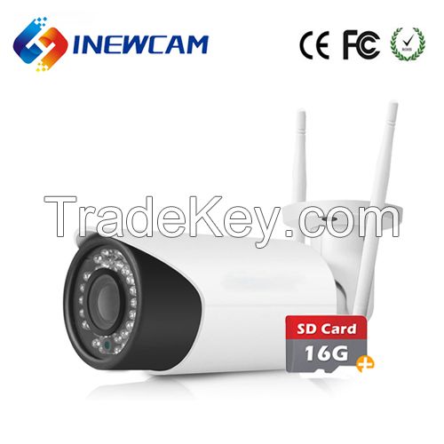 2.8-12mm Motorized Zoom Lens Outdoor 4MP Wireless CCTV Camera With Memory Card