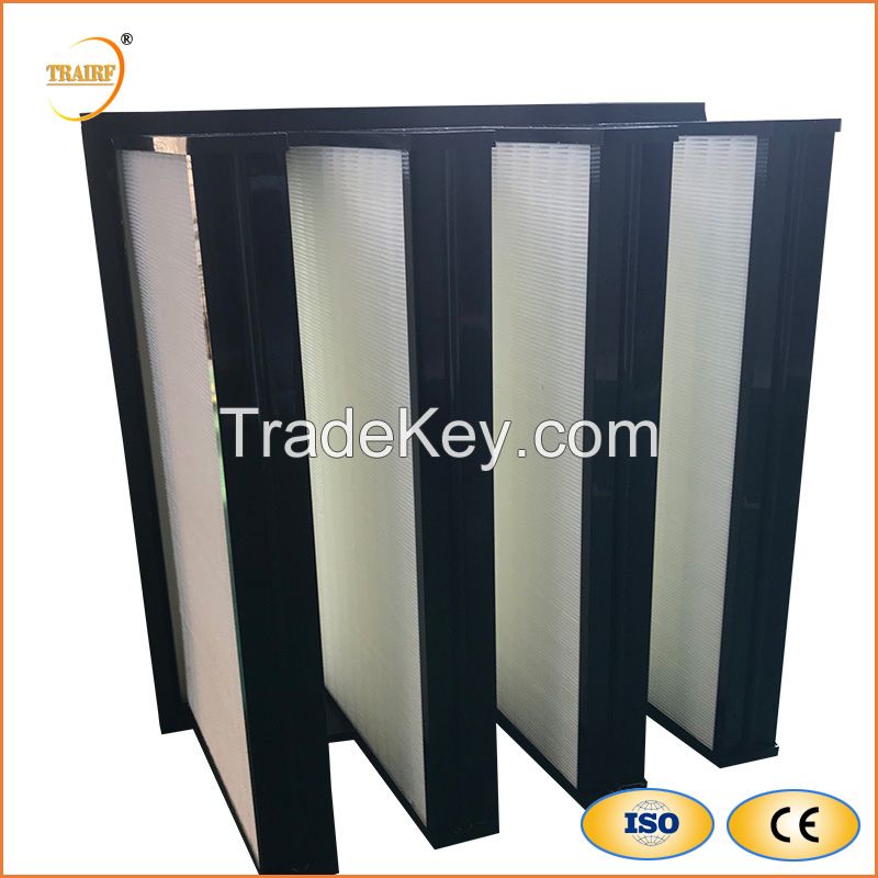 Industrial Air Filter Plastic Frame W-Type Medium Efficiency Air Filters