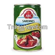 ABC Canned Fish SARDINES TOMATO SAUCE 425gr Indonesia Origin ABC Canned Fish SARDINES/MACKEREL TOMATO SAUCE 425gr Indonesia Origin