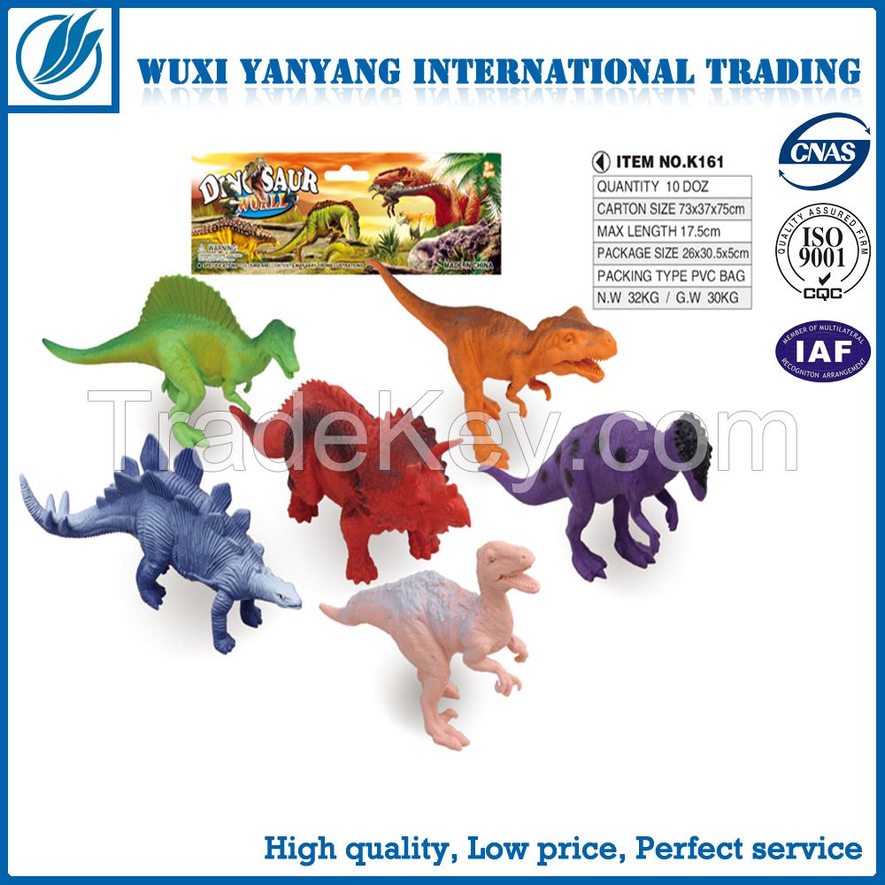 6 PCs Plastic Colorful Dinosaur Model toys