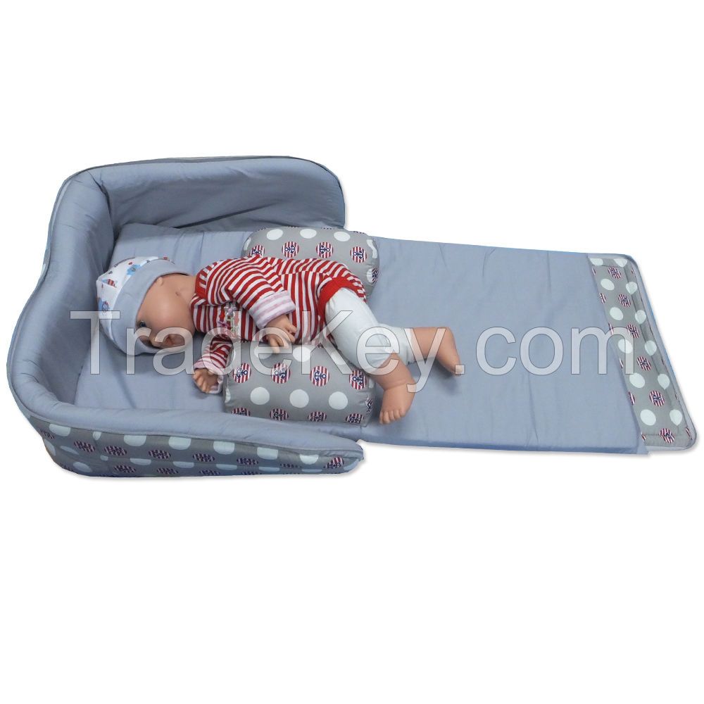 New 2 In 1 multifunction Mummy bag portable folding travel cot Baby Crib