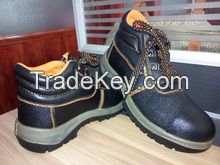 Action leather secure safety boots shoes with steel toe cap