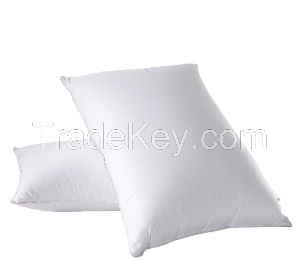 King Size 600 Thread Count Pillow, Single 100% Cotton Soft Goose Down Pillow