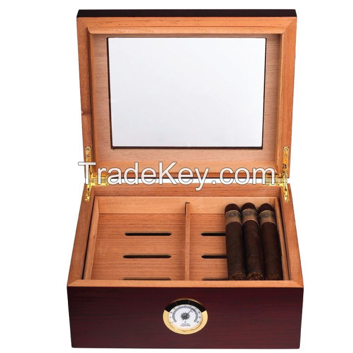 Premium Wooden Veneer Cedar Humidor Cigar