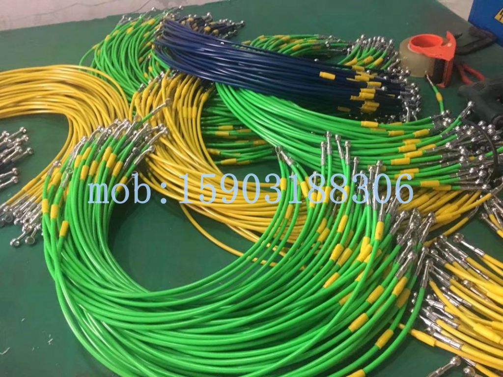 39cm-250cm Stainless Steel Braided Motorcycle Brake Oil Hose Line Pipe Hydraulic Reinforced M10 Banjo Ends Fitting