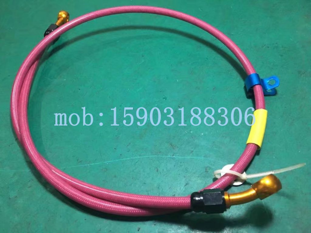 Motorcycle Dirt Bike Braided Steel Hydraulic Reinforce Brake Line Clutch Oil Hose Tube 400mm to 2200mm Universal Fit Racing