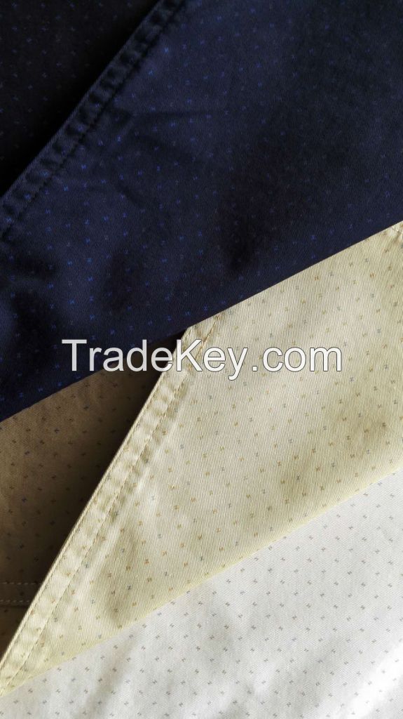 98% cotton 2% spandex woven fabric of  pigment print