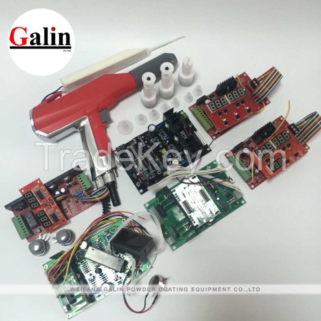 Powder coating machine  powder coating gun + PCB / circuit board + high voltage cascade