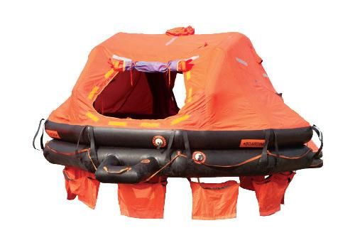 davit-launched self-righting liferaft