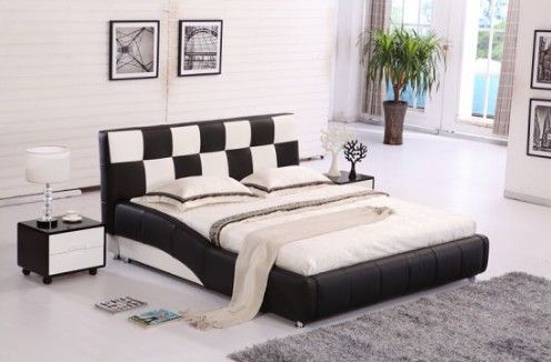 Platform Leather Bed