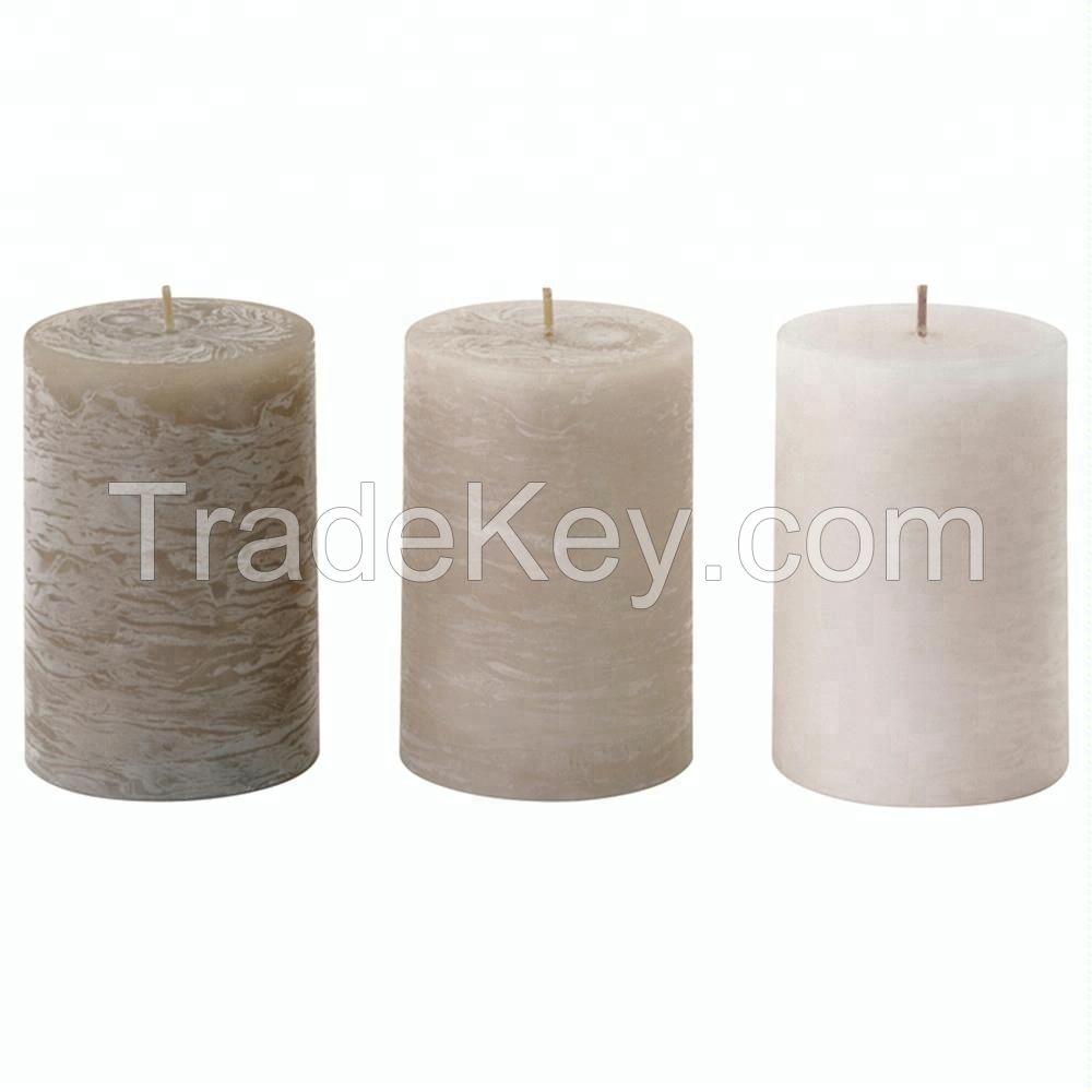 Wholesale High Quality White Natural Wax Pillar Candle
